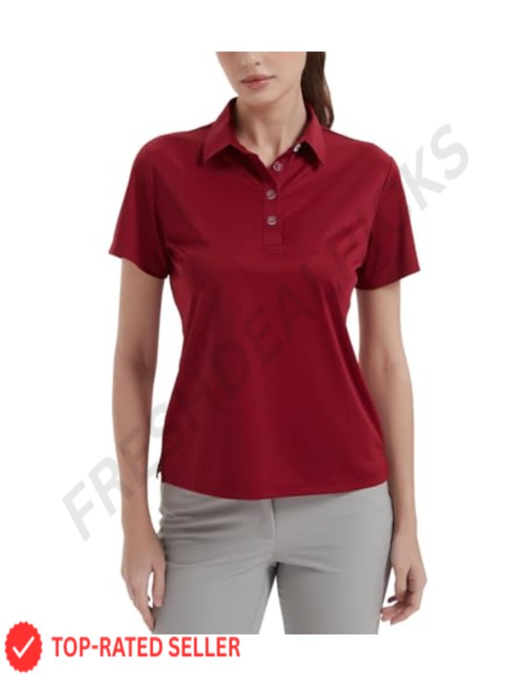 Women's UPF 50+ Quick Dry Short Sleeve Collared Golf Polo Shirt